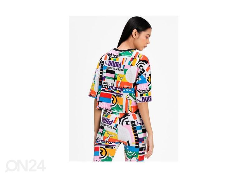 Naiste vabaajasärk Puma International Printed suurendatud