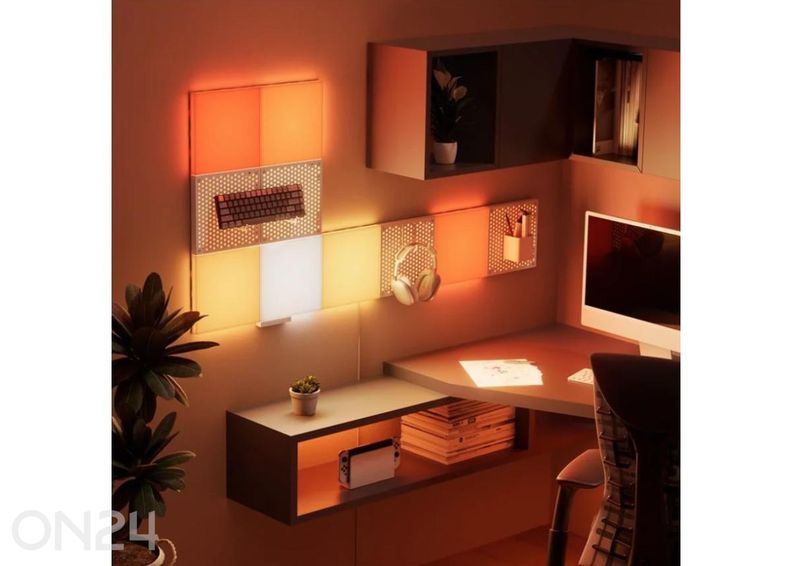 Nanoleaf Blocks perforeeritud valgustaustaga laienduskomplekt (1 paneel) suurendatud