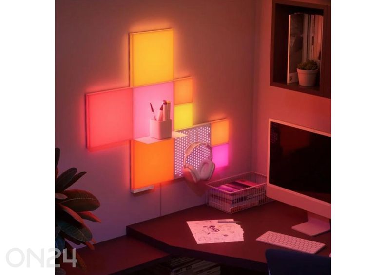Nanoleaf Blocks perforeeritud valgustaustaga laienduskomplekt (1 paneel) suurendatud