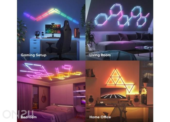 Nanoleaf Lines 60° laienduskomplekt (3 valgusriba) suurendatud