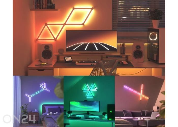 Nanoleaf Lines 60° laienduskomplekt (3 valgusriba) suurendatud