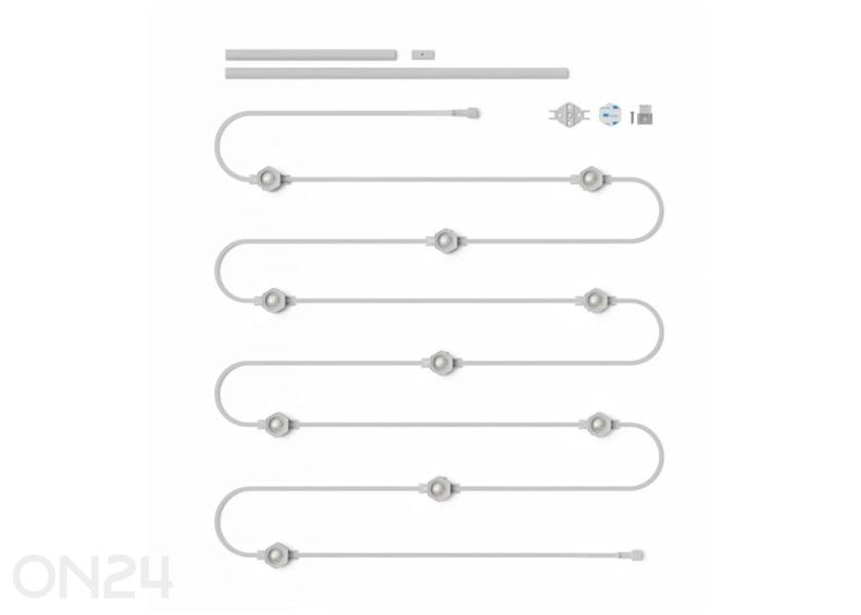 Nanoleaf nutikas mitmevärviline püsivalgusti välitingimustesse – laienduskomplekt (5 m) suurendatud