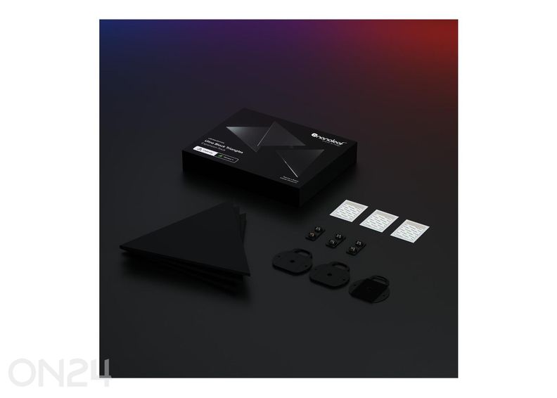 Nanoleaf Shapes Black Triangles laienduskomplekt (3 paneeli), must suurendatud