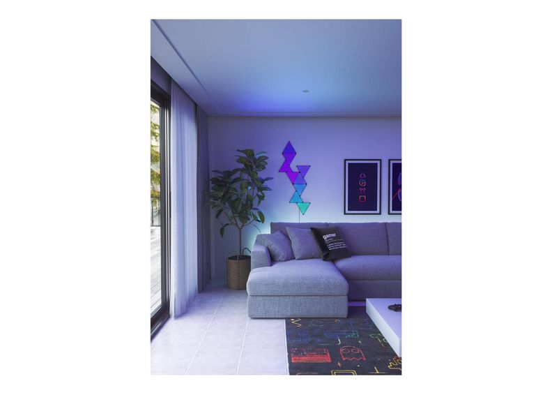 Nanoleaf Shapes Black Triangles stardikomplekt (9 paneeli), must suurendatud