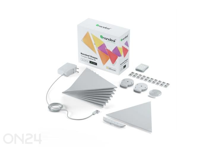 Nanoleaf Shapes Triangles stardikomplekt (9 paneeli) suurendatud