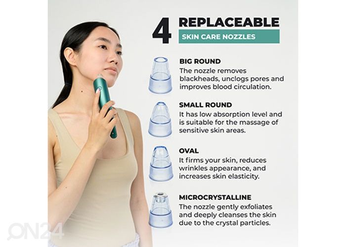 Näopuhastuse ja Massaažiseade GESS SHINE BLACKHEAD suurendatud