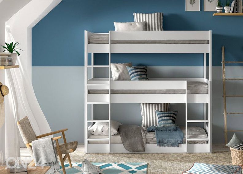 Narivoodi 3 Scott 90x200 cm, valge suurendatud