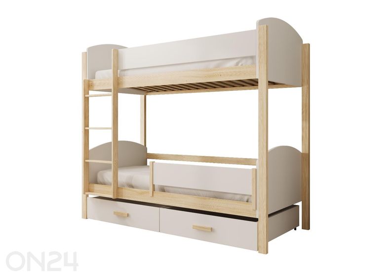 Narivoodi komplekt Jori madratsite ja turvapiirdega 80x180 cm suurendatud