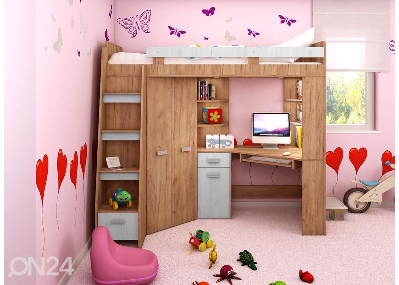 Narivoodi lauaga Castle II 80x200 cm suurendatud