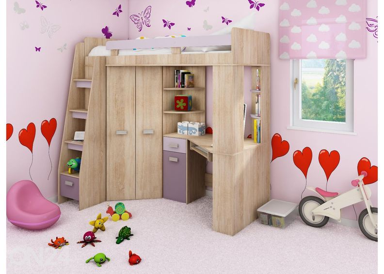 Narivoodi lauaga Castle II 80x200 cm suurendatud