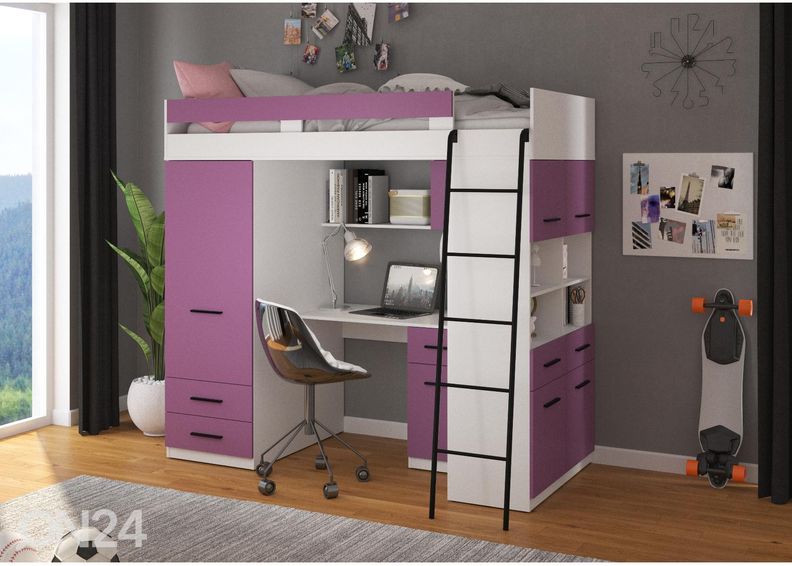 Narivoodi lauaga Castle IV 90x200 cm suurendatud