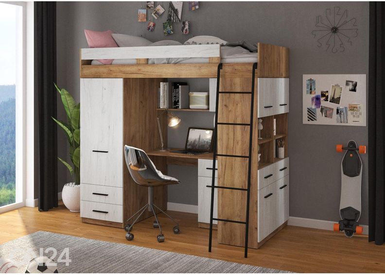 Narivoodi lauaga Castle IV 90x200 cm suurendatud