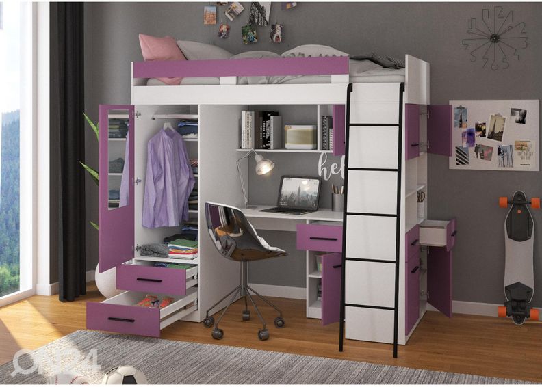 Narivoodi lauaga Castle IV 90x200 cm suurendatud