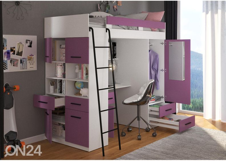 Narivoodi lauaga Castle IV 90x200 cm suurendatud