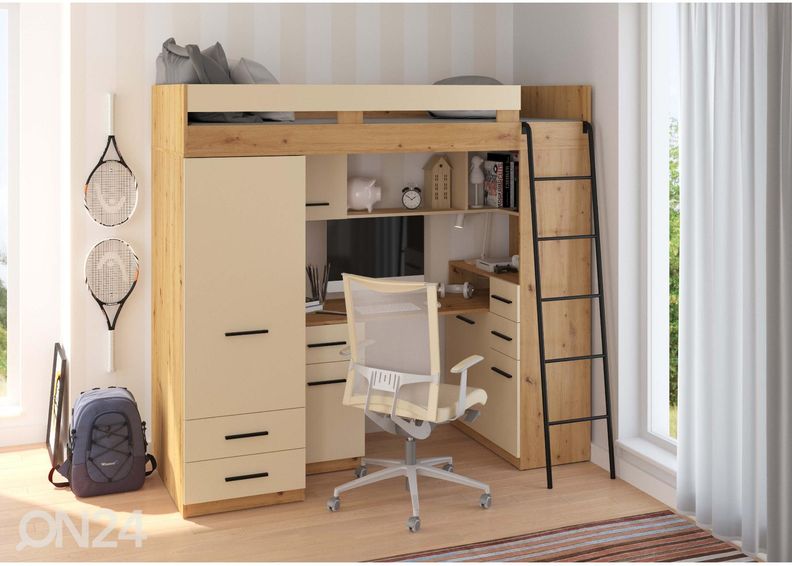 Narivoodi lauaga Castle VI 80x200 cm suurendatud