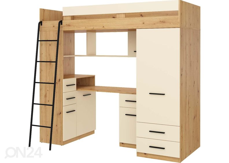 Narivoodi lauaga Castle VI 80x200 cm suurendatud