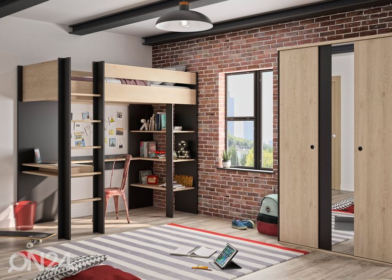 Narivoodi lauaga Duplex 90x200 cm suurendatud