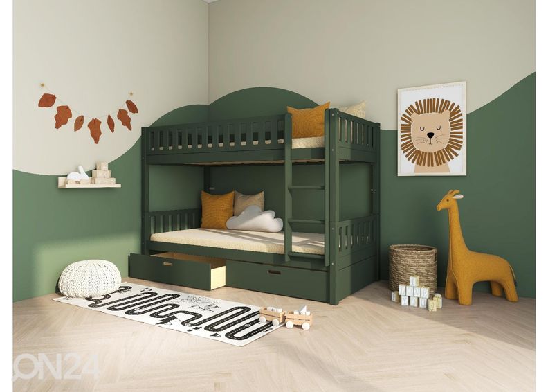 Narivoodi THUKA Viggo 2-kohaline sahtlitega, roheline suurendatud