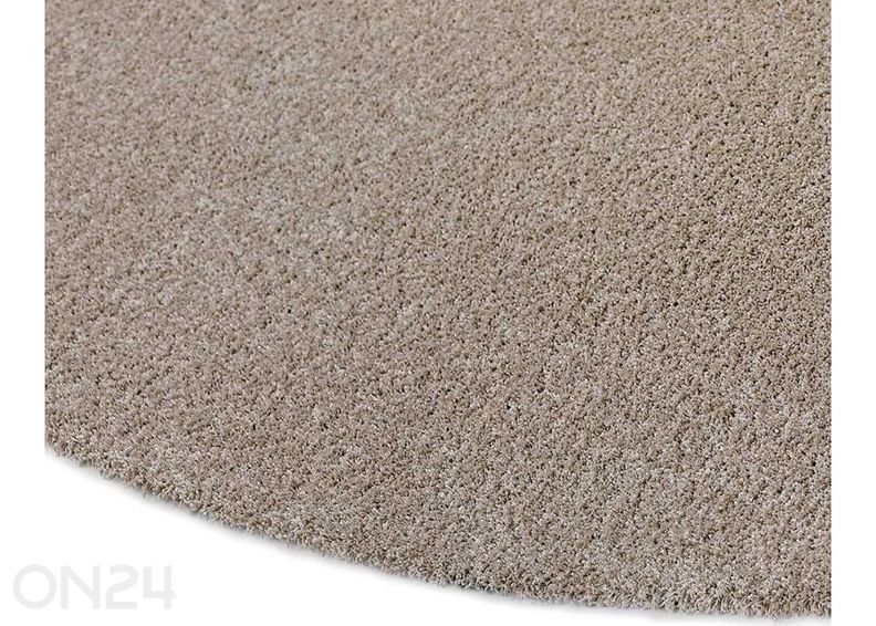 Narma kräsuline tuftingvaip Sweet™ beige ümar Ø 133 cm suurendatud