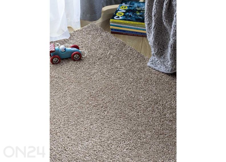 Narma kräsuline tuftingvaip Sweet™ beige ümar Ø 133 cm suurendatud