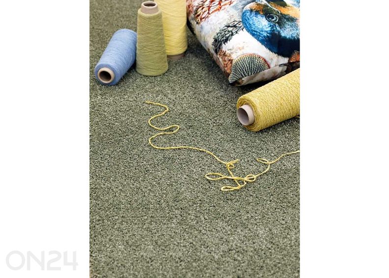 Narma kräsuline tuftingvaip Sweet™ green ümar Ø 133 cm suurendatud