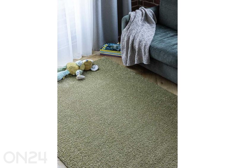 Narma kräsuline tuftingvaip Sweet™ green ümar Ø 133 cm suurendatud