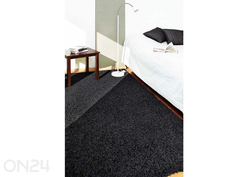Narma pikakarvaline vaip Spice™ black ümar Ø 133 cm suurendatud