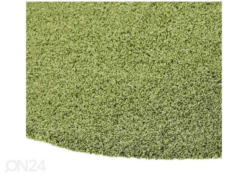 Narma pikakarvaline vaip Spice™ green ümar Ø 133 cm suurendatud