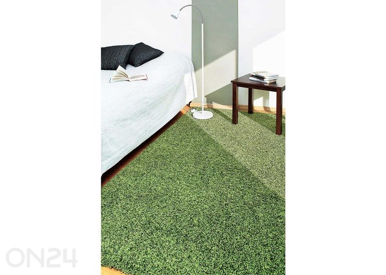 Narma pikakarvaline vaip Spice™ green ümar Ø 133 cm suurendatud