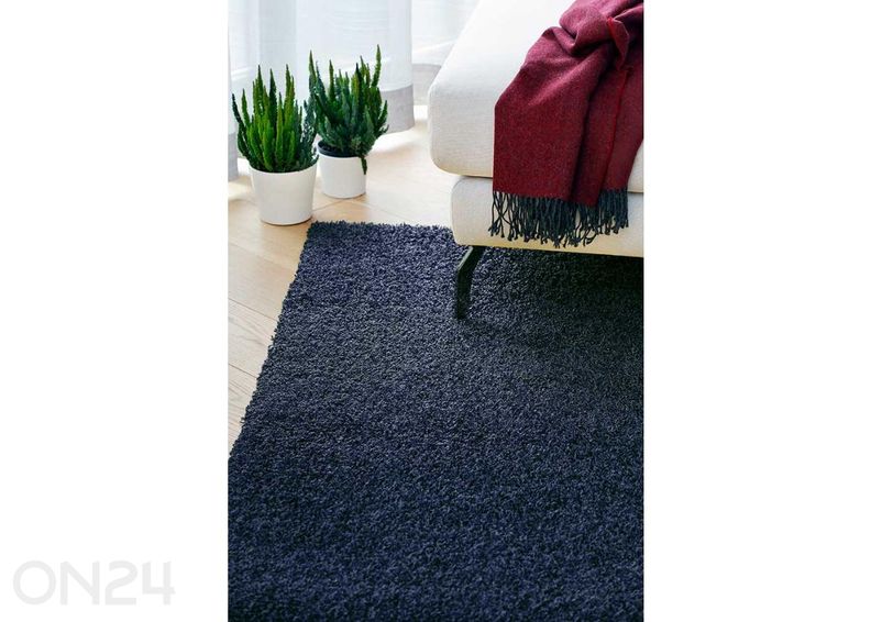 Narma pikakarvaline vaip Spice™ navy ümar Ø 133 cm suurendatud