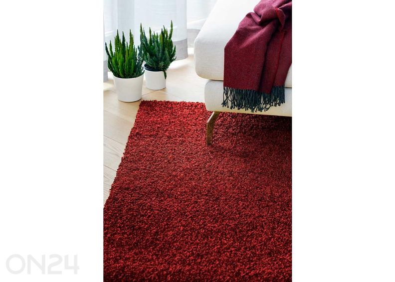 Narma pikakarvaline vaip Spice™ red ümar Ø 200 cm suurendatud