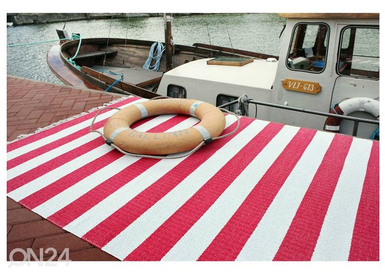 Narma plastikvaip Birkas carmine-white 70x100 cm suurendatud