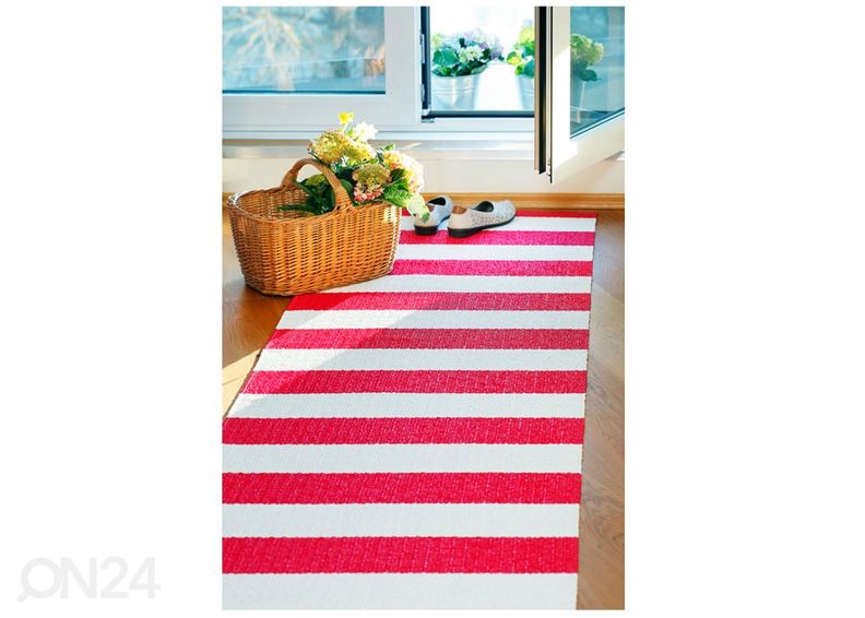 Narma plastikvaip Birkas carmine-white 70x100 cm suurendatud