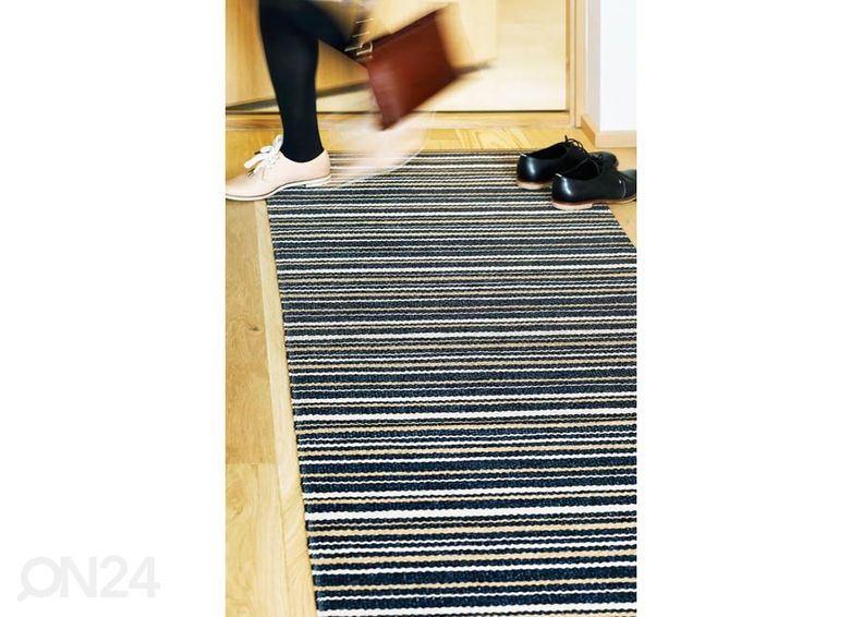 Narma plastikvaip Hullo black-beige 70x100 cm suurendatud