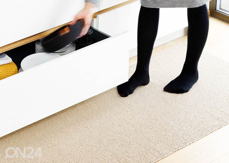 Narma plastikvaip Neve cream metallic 70x150 cm suurendatud