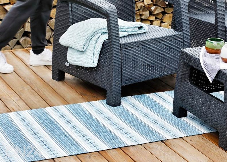 Narma plastikvaip Runö blue 70x100 cm suurendatud