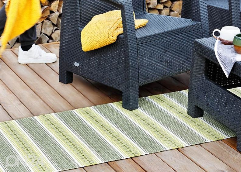 Narma plastikvaip Runö olive 70x250 cm suurendatud