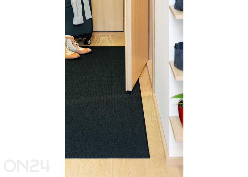 Narma silesidusvaip Bono™ black ümar Ø 200 cm suurendatud