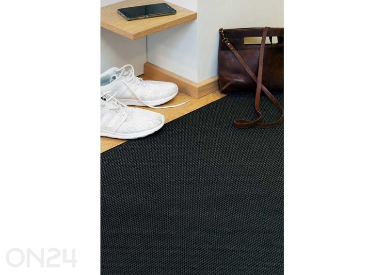 Narma silesidusvaip Limo™ black ümar Ø 160 cm suurendatud