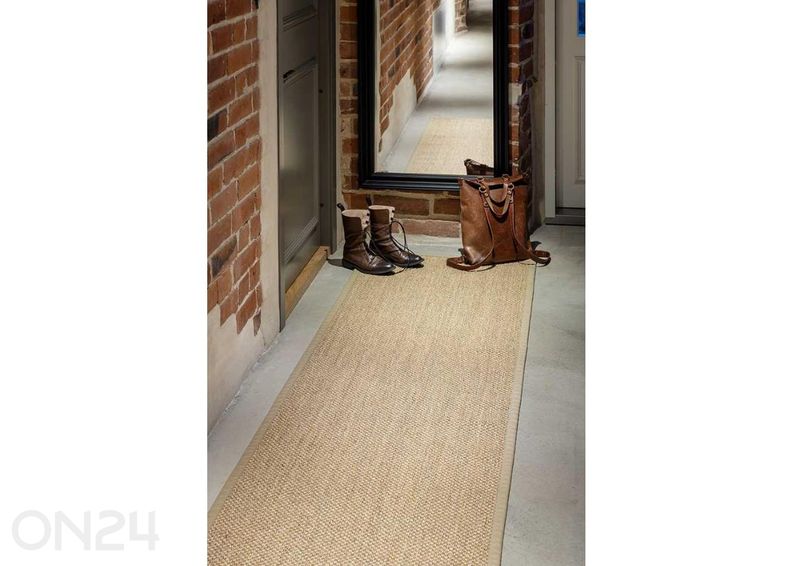 Narma sisalvaip Dragon™ beige ümar Ø 160 cm suurendatud