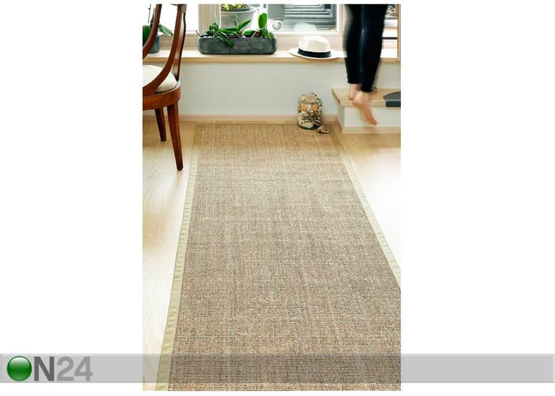 Narma sisalvaip Livos™ beige 80x200 cm suurendatud