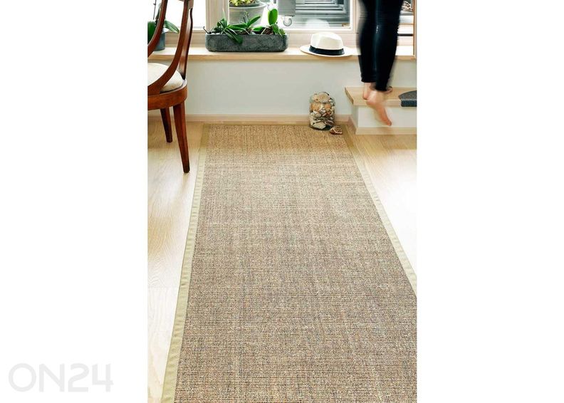 Narma sisalvaip Livos™ beige ümar Ø 160 cm suurendatud