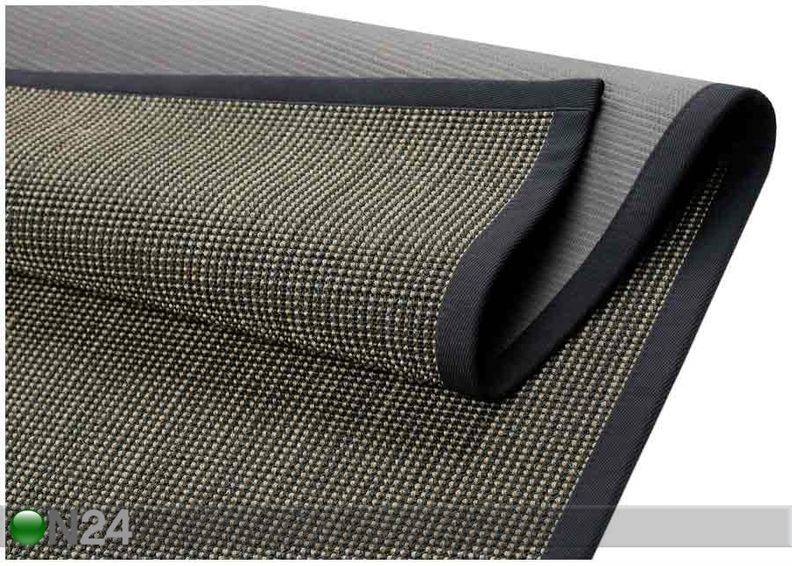 Narma sisalvaip Livos black/brown 80x250 cm suurendatud