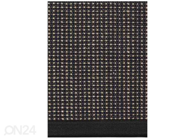 Narma sisalvaip Livos™ black-brown ümar Ø 160 cm suurendatud