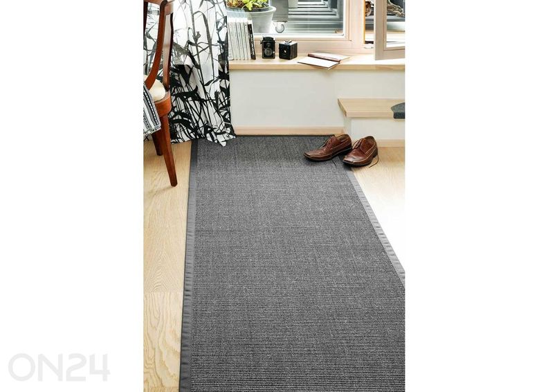 Narma sisalvaip Livos™ grey ümar Ø 160 cm suurendatud