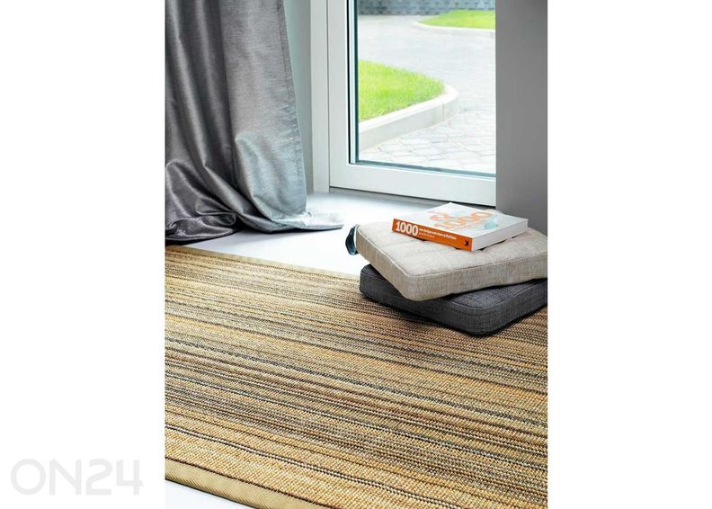 Narma sisalvaip Livos™ multi ümar Ø 160 cm suurendatud