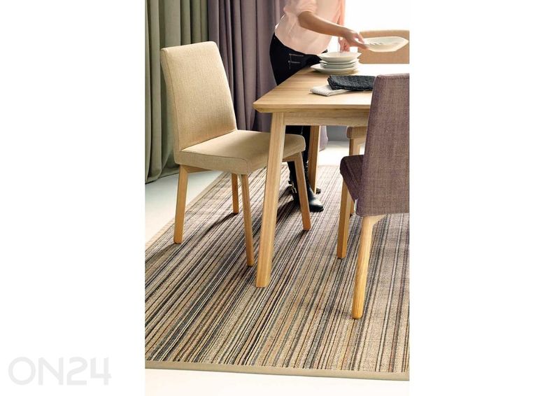 Narma sisalvaip Livos™ multi ümar Ø 160 cm suurendatud