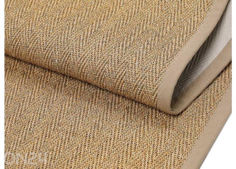 Narma sisalvaip Tuna™ beige ümar Ø 160 cm suurendatud