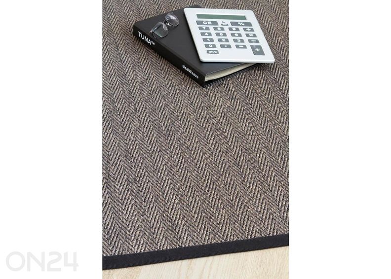 Narma sisalvaip Tuna™ carbon 80x160 cm suurendatud