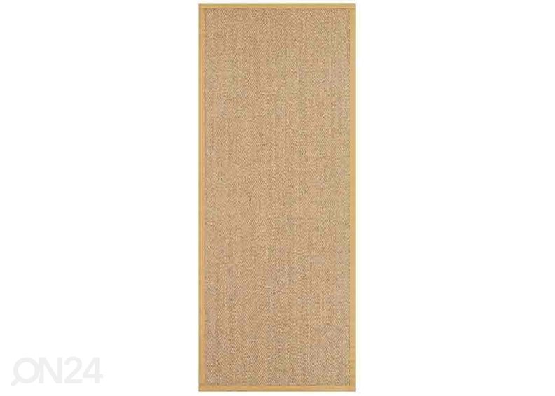 Narma sisalvaip Tuna™ gold 80x400 cm suurendatud